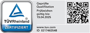 Gutachter für Schäden an Gebäuden mit TÜV Rheinland geprüfter Qualifikation (PersCert TÜV Rheinland)